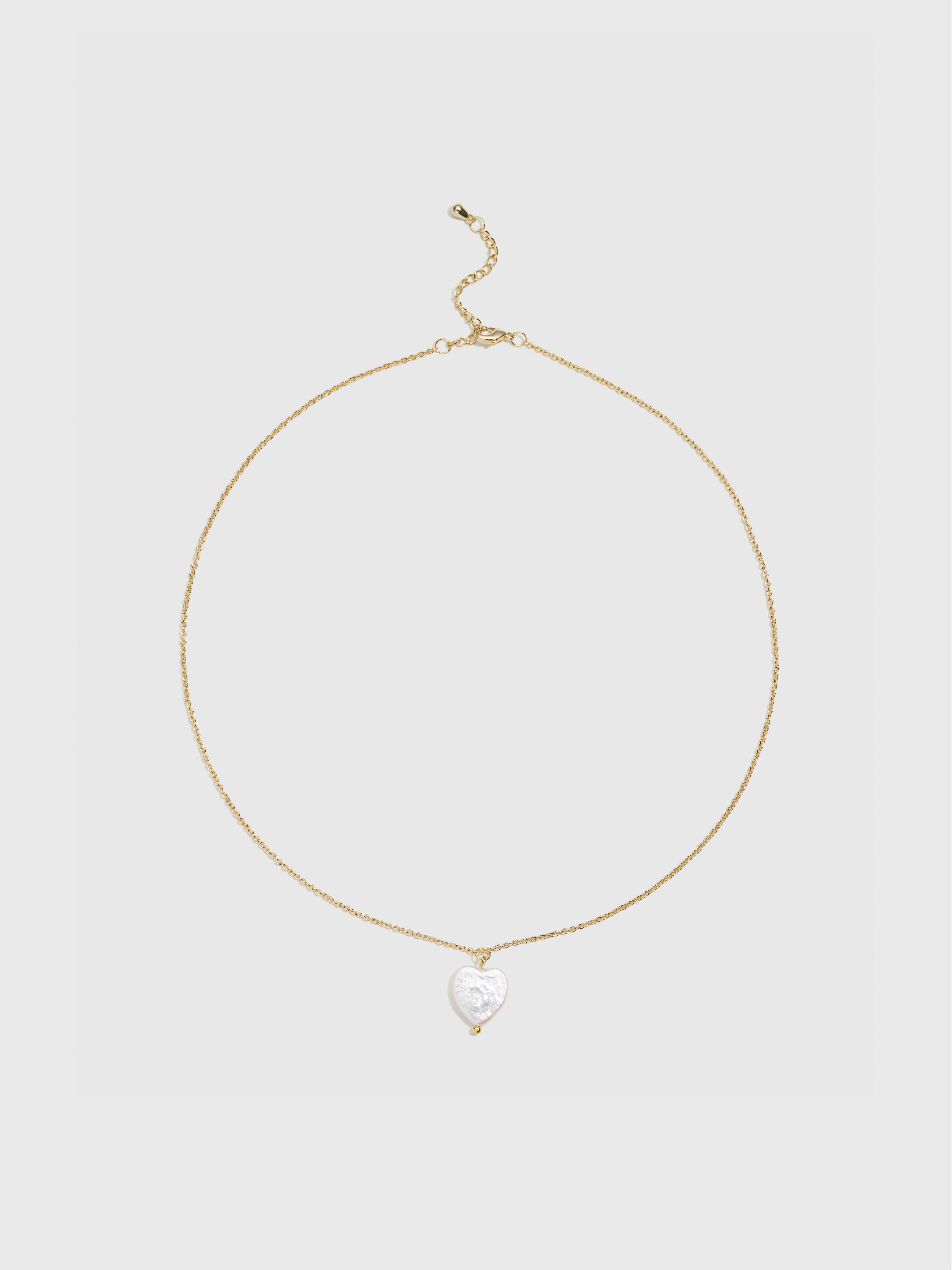 Pearl Heart Pendant Necklace