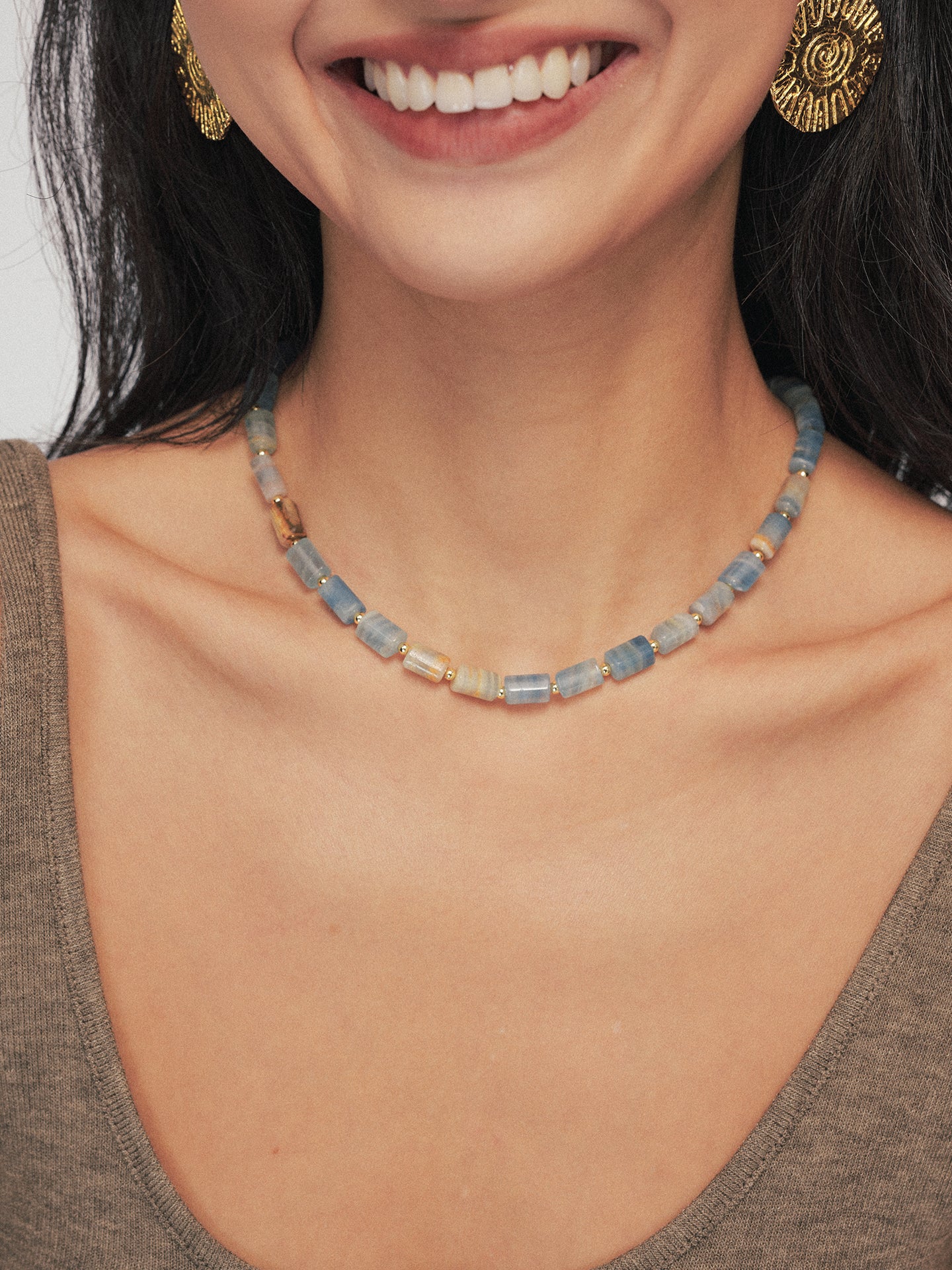 Oasis Blue Calcite Necklace