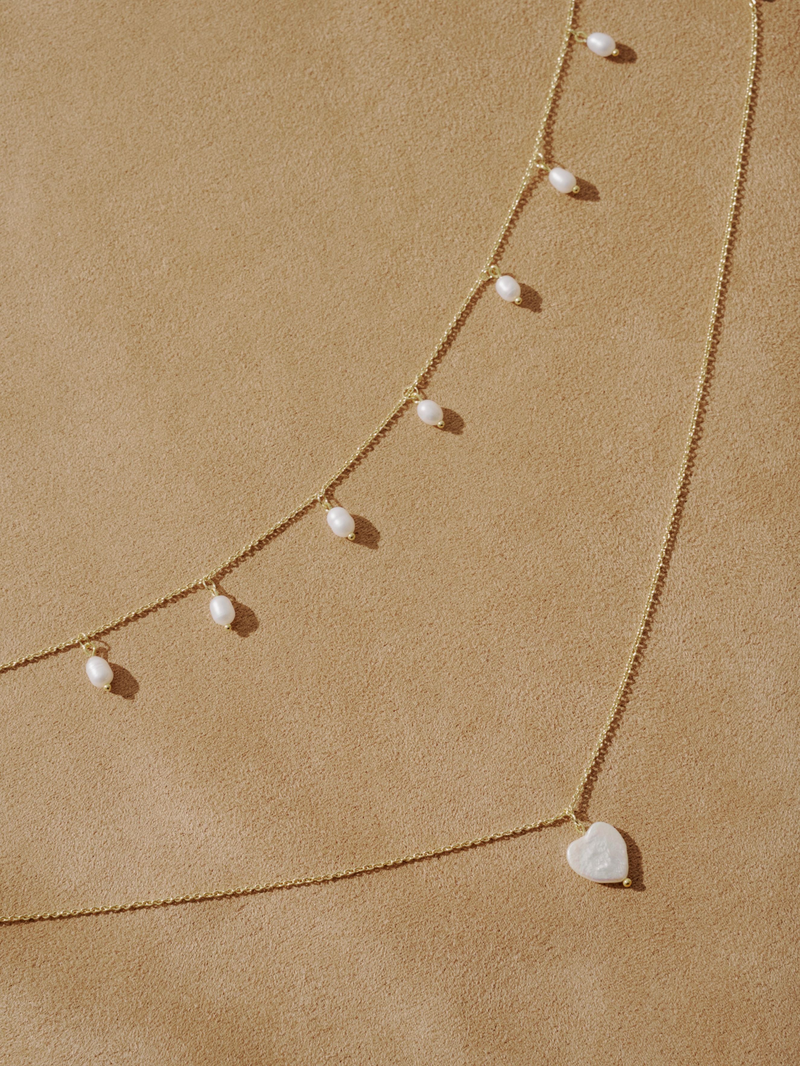 Pearl Heart Pendant Necklace