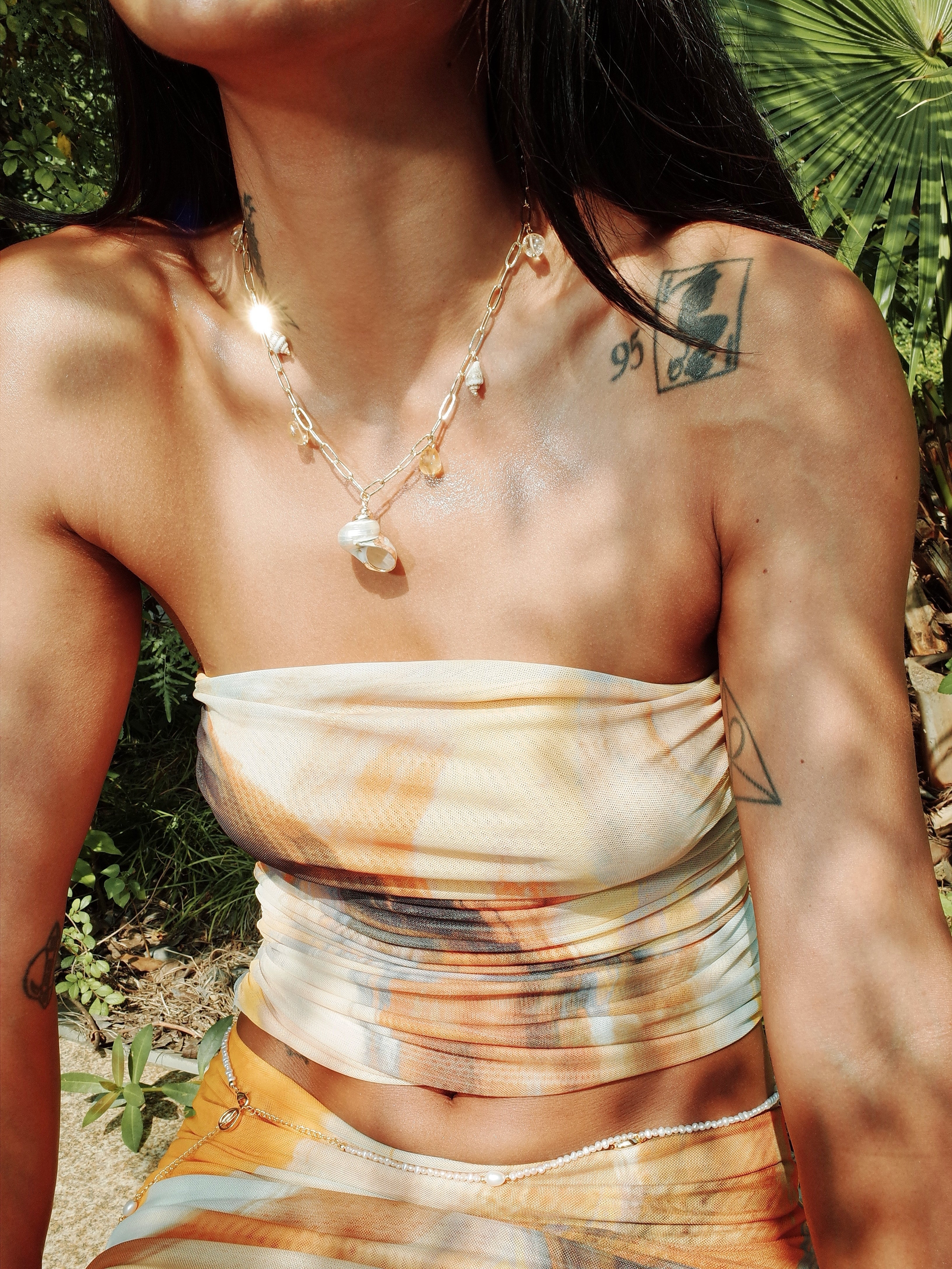 Sunlit Shell Necklace